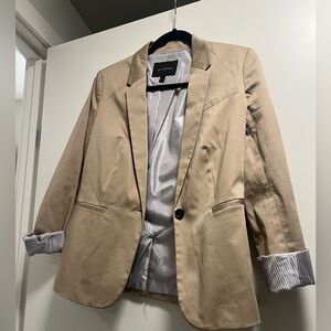 Banana Republic Beige Blazer with Striped Lining